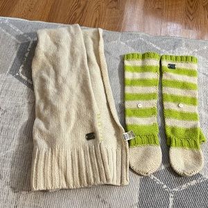 Rare Lululemon scarf and mitts set